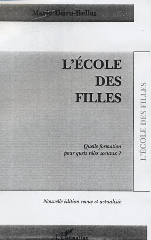 L'école des filles - Marie Duru-Bellat - Editions L'Harmattan