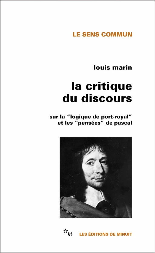 La Critique du discours - Louis Marin - Minuit