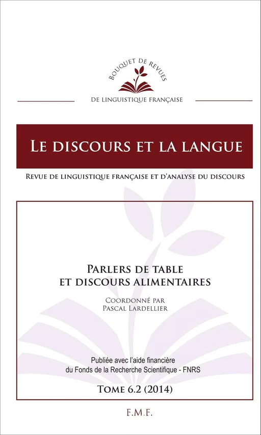 Parlers de table et discours alimentaires - Pascal Lardellier - EME Editions