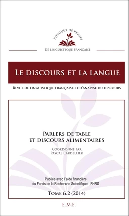 Parlers de table et discours alimentaires