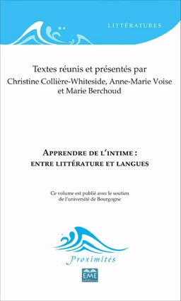 Apprendre de l'intime : entre littérature et langues