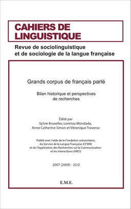 Grands Corpus de français parlé