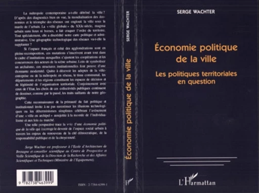 Économie Politique de la Ville - Serge Wachter - Editions L'Harmattan