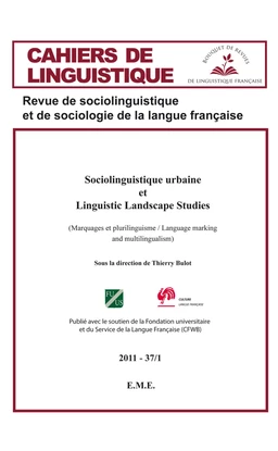 Sociolinguistique urbaine et Linguistic Landscape Studies