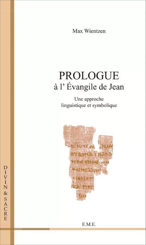 Prologue à l'Evangile de Jean - Max Wientzen - EME Editions