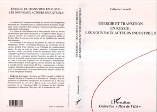 Energie et transition en Russie - Catherine Locatelli - Editions L'Harmattan