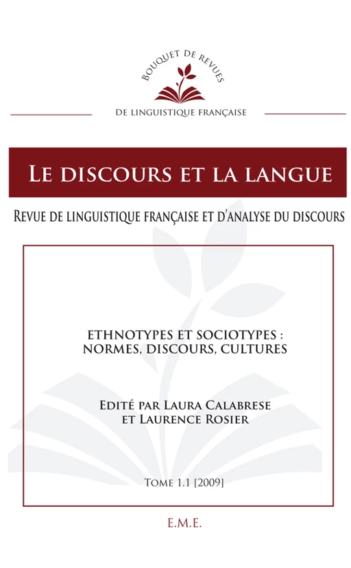 Ethnotypes et sociotypes : normes, discours, cultures - Laura Calabrese, Laurence Rosier - EME Editions