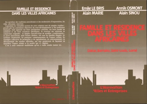 Famille et résidence dans les villes africaines -  - Editions L'Harmattan