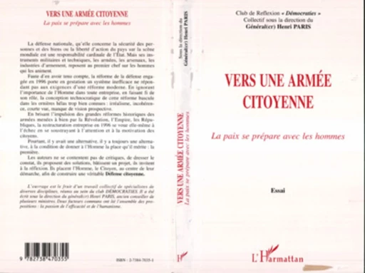 Vers une Armée Citoyenne - Henri Paris - Editions L'Harmattan