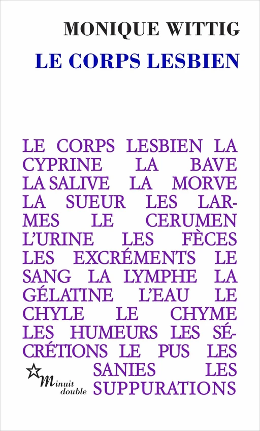 Le Corps lesbien - Monique Wittig - Minuit