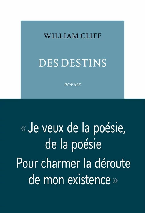 Des destins - William Cliff - Editions de la Table Ronde