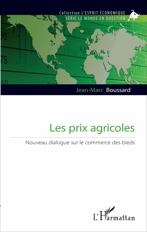 Les prix agricoles - Jean-Marc Boussard - Editions L'Harmattan