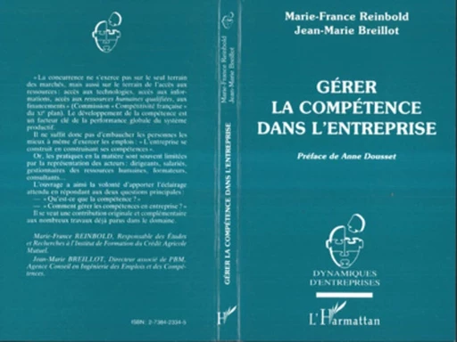 Gérer la compétence dans l'entreprise -  - Editions L'Harmattan