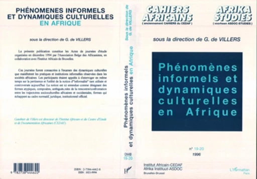 Phénomènes informels et dynamiques culturelles en Afrique - Gauthier De Villers - Editions L'Harmattan