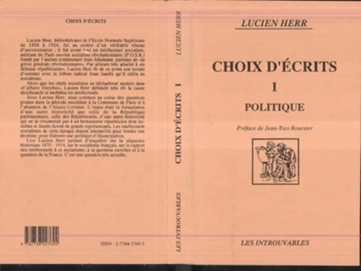 Choix d'écrits - Lucien Herr - Editions L'Harmattan