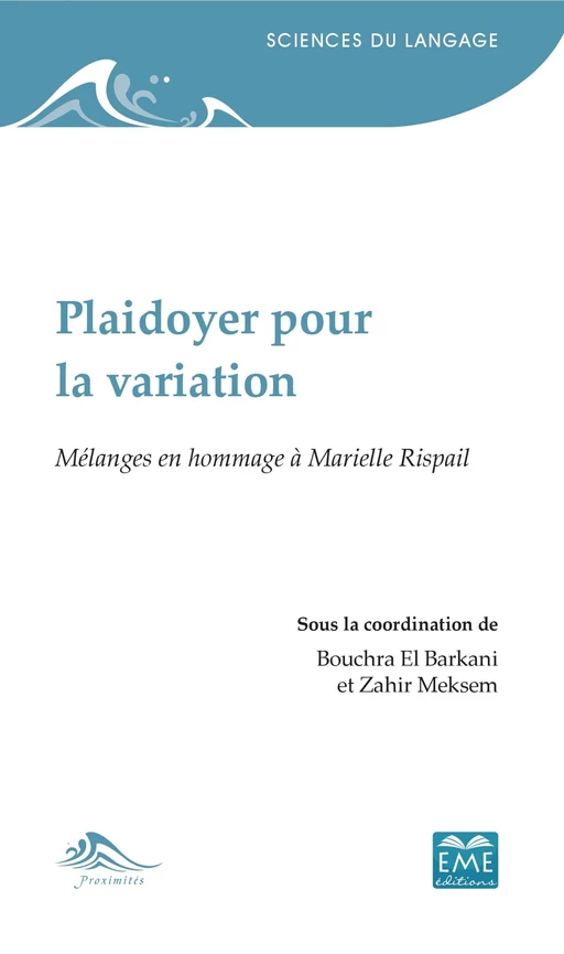 Plaidoyer pour la variation - Bouchra El Barkani, Zahir Meksem - EME Editions