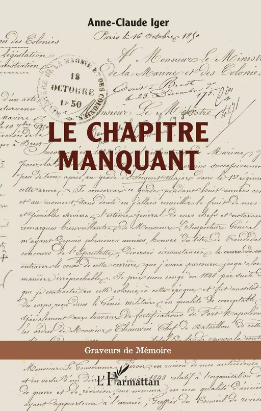 Le chapitre manquant - Anne-Claude Iger - Editions L'Harmattan