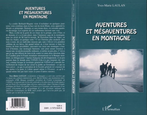 Aventures et mésaventures en montagne - Yves-Marie Laulan - Editions L'Harmattan