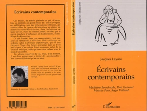 ECRIVAINS CONTEMPORAINS - Jacques Layani - Editions L'Harmattan