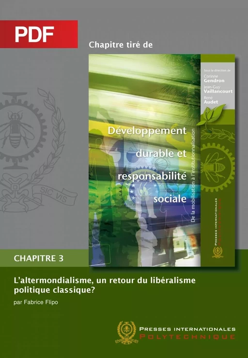 L’altermondialisme, un retour du libéralisme politique classique? (Chapitre PDF) - René Audet, Corinne Gendron, Jean-Guy Vaillancourt - Presses de l'Université de Montréal