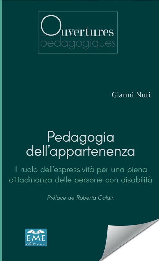 Pedagogia dell'appartenenza - Gianni Nuti - EME Editions