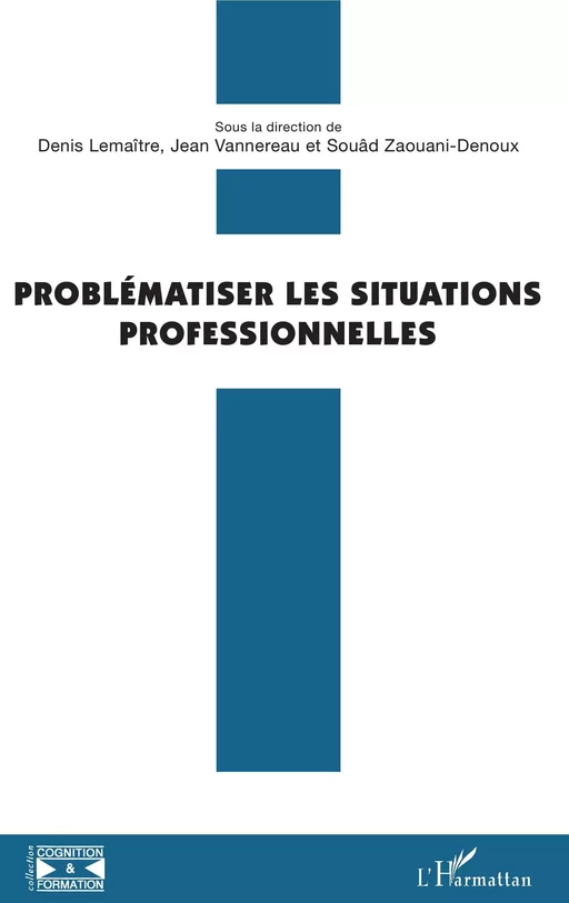 Problématiser les situations professionnelles - Denis Lemaitre, Jean Vannereau, Souad Zaouani Denoux - Editions L'Harmattan