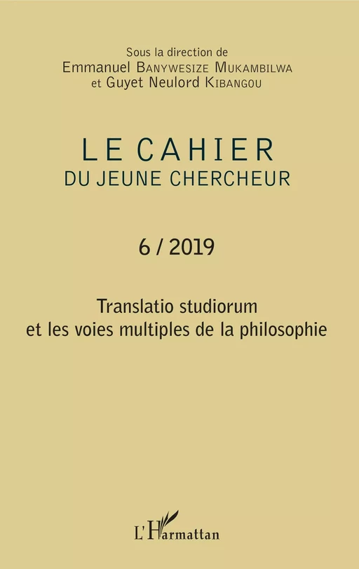 Translatio studiorum et les voies multiples de la philosophie - Marcel Nguimbi - Editions L'Harmattan