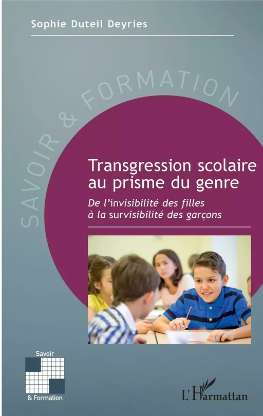 Transgression scolaire au prisme du genre - Sophie Duteil Deyries - Editions L'Harmattan