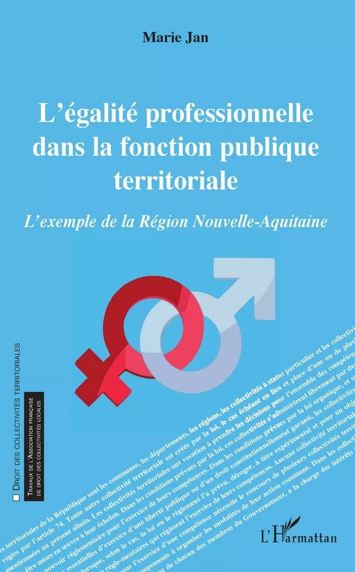 L'égalité professionnelle dans la fonction publique territoriale - Marie Jan - Editions L'Harmattan