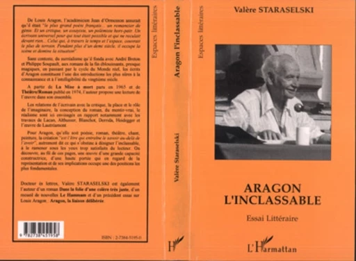 Aragon l'inclassable - Valère Staraselski - Editions L'Harmattan