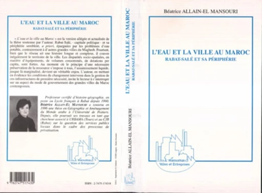 L'EAU ET LA VILLE AU MAROC - Béatrice Allain-El Mansouri - Editions L'Harmattan