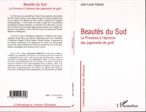 Beautés du Sud - Jean-Louis Fabiani - Editions L'Harmattan