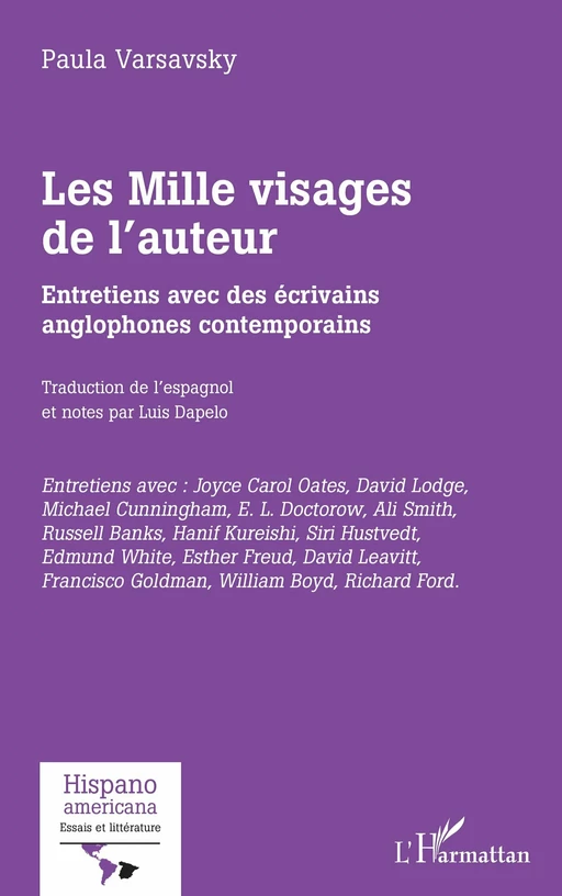 Les Milles visages de l'auteur - Paula Varsavsky - Editions L'Harmattan