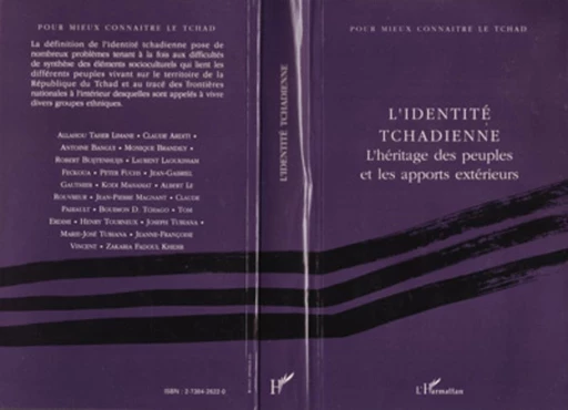 L'identité tchadienne -  - Editions L'Harmattan