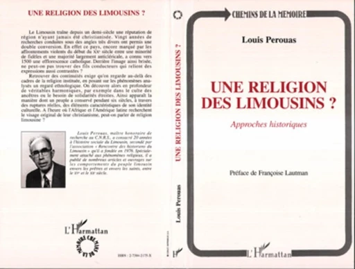 Une religion des Limousins? Approches historiques - Louis Pérouas - Editions L'Harmattan