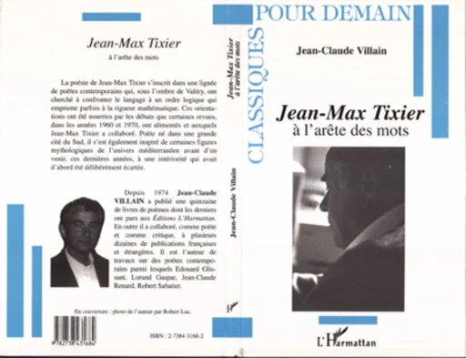 Jean-Max Tixier à l'arête des mots - Jean-Claude Villain - Editions L'Harmattan