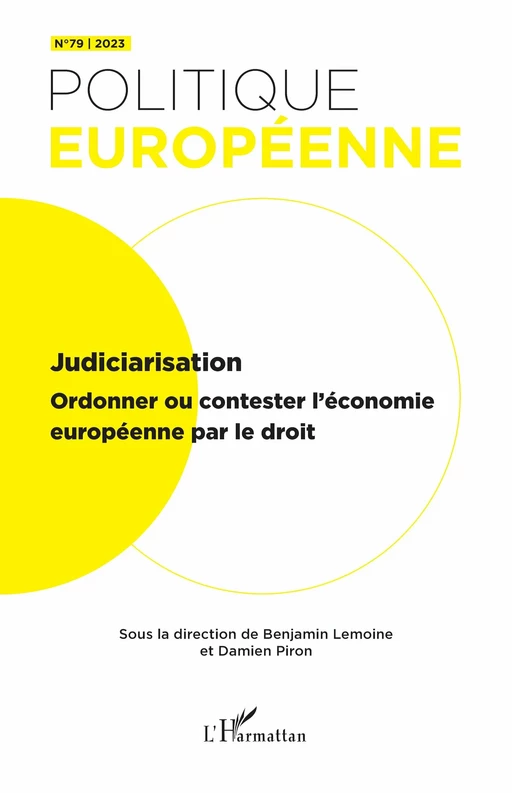 Judiciarisation - Damien Piron - Editions L'Harmattan