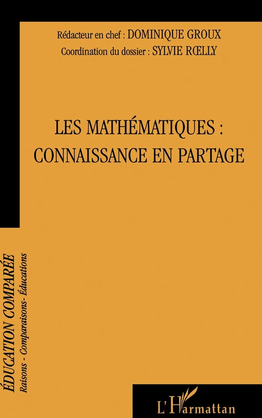 Les mathématiques : connaissance en partage -  - Editions L'Harmattan