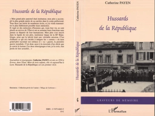 Hussards de la République - Catherine Payen - Editions L'Harmattan