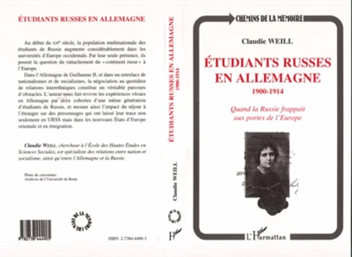 Etudiants russes en Allemagne -  Weill claudie - Editions L'Harmattan