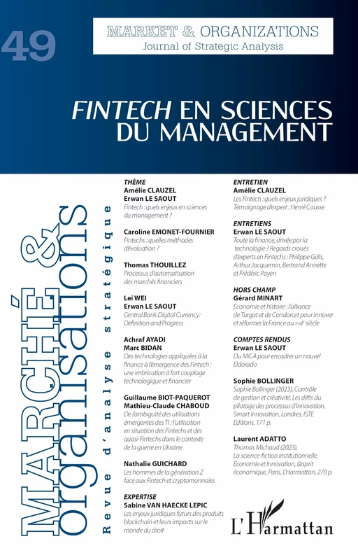 FinTech en sciences du management -  - Editions L'Harmattan