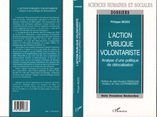 L'action publique volontariste - Philippe Bezes - Editions L'Harmattan