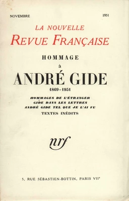 Hommage ŕ André Gide N' (Novembre 1951)