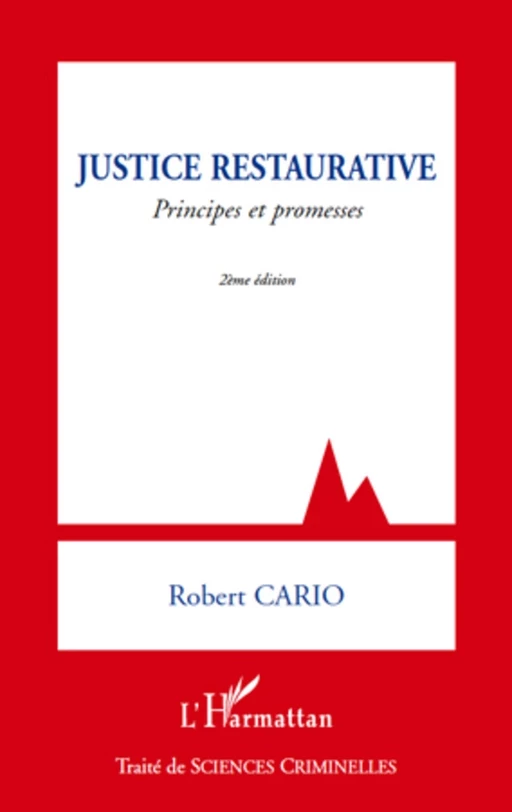 Justice restaurative - Robert Cario - Editions L'Harmattan