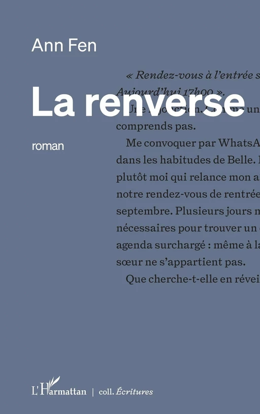 La renverse - Ann Fen - Editions L'Harmattan