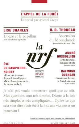 La Nouvelle Revue Française N° 625