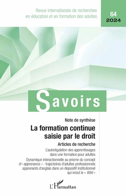 La formation continue saisie par le droit