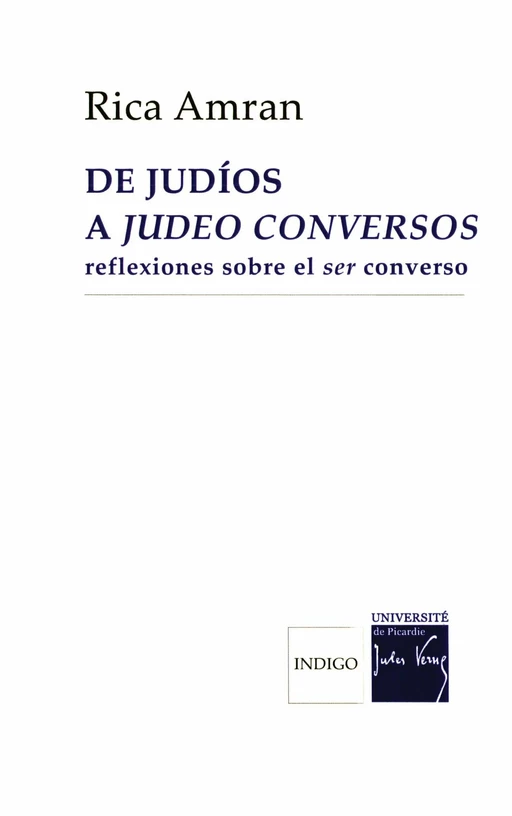 De judios a judeo conversos - Rica Amran - Indigo - Côté femmes