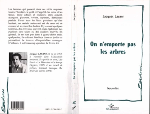 On n'emporte pas les arbres - Jacques Layani - Editions L'Harmattan