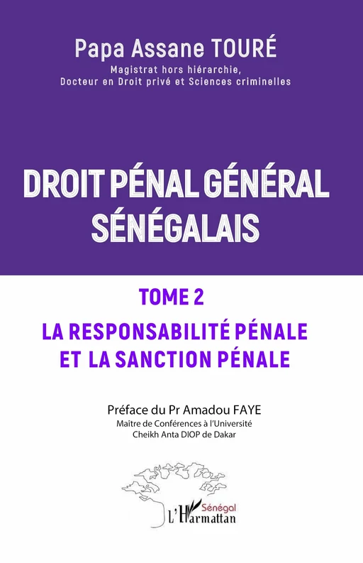 Droit pénal général sénégalais - Papa Assane Touré - Editions L'Harmattan